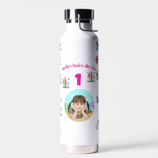 Magical Mermaids Onder-the-Sea 1st Birthday Favour Water Bottle