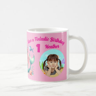 Magical Mermaids Onder-the-Sea 1st Birthday Photo Coffee Mug