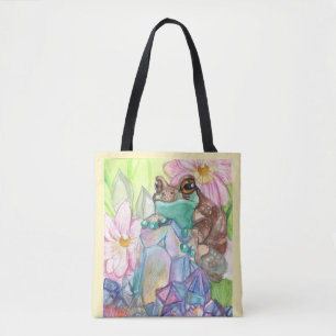 Magical Milk Frog watercolor art Tote Bag