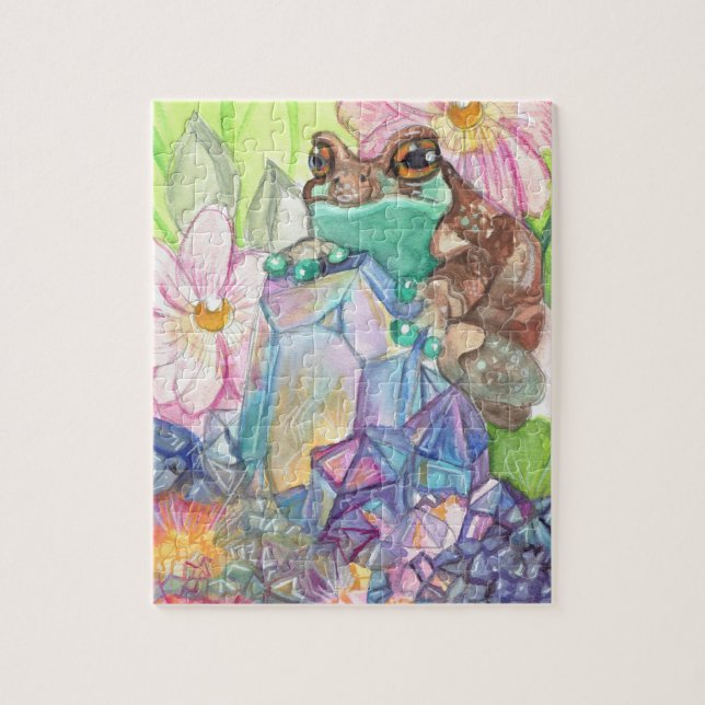Magical Milk Frog Watercolor Jigsaw Puzzle (Vertical)