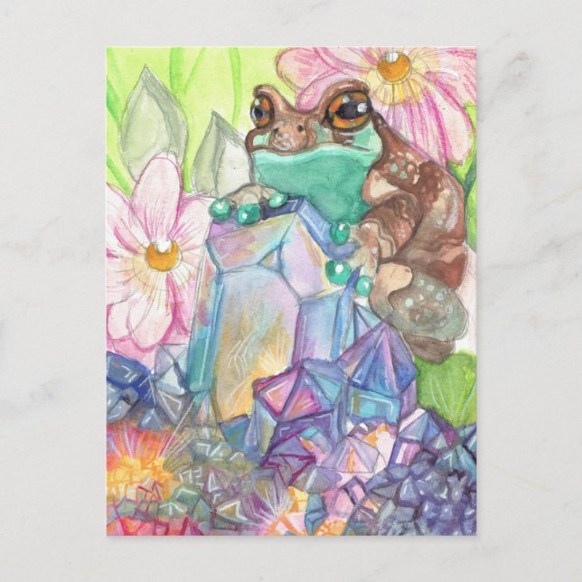 Magical Milk Frog Watercolor Postcard (Front)