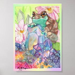 Magical Milk Frog Watercolor Poster