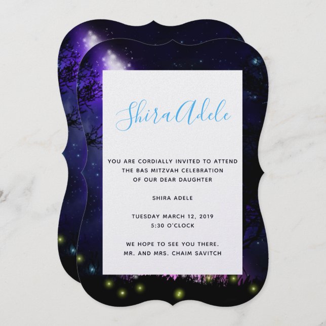 Magical Milky Way Invitation (Front/Back)