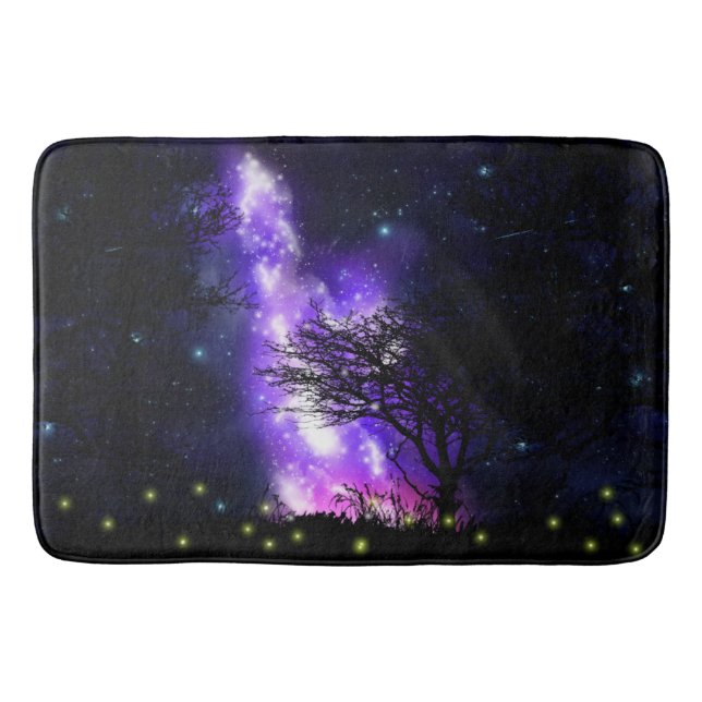Magical Milky Way Shower Curtain Bath Mat (Front)