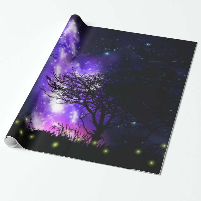 Magical Milky Way Wrapping Paper (Unrolled)