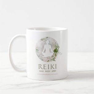 Magical Moon and Greenery Reiki Coffee Mug