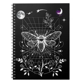 Magical Moon and Moth Notebook