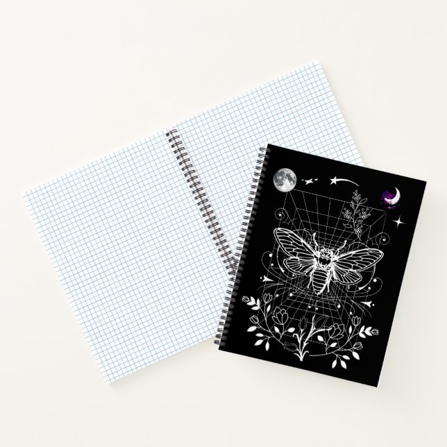 Magical Moon and Moth Notebook (Inside)