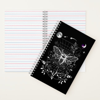 Magical Moon and Moth Notebook