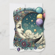 Magical Moon Birthday Card | Greeting Card 
