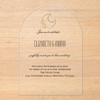 Magical Moon-Inspired Wedding Invitation