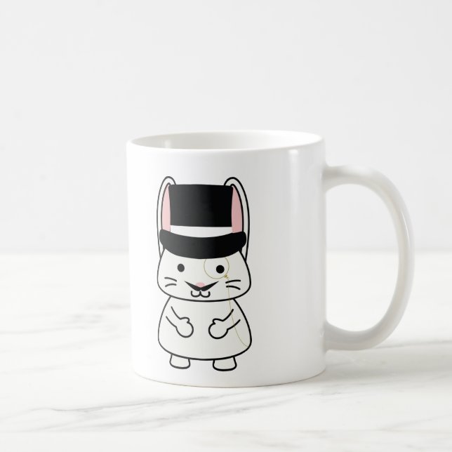 Magical Moustached Rabbit Coffee Mug (Right)