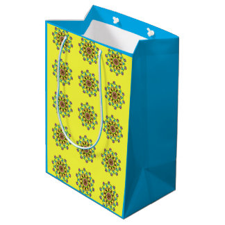 magical mushroom art wrapping paper gift bag