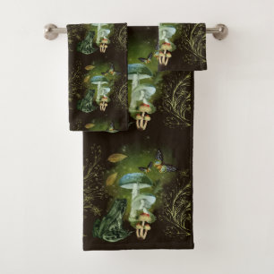 Magical Mushroom Frog Bath Towel Set