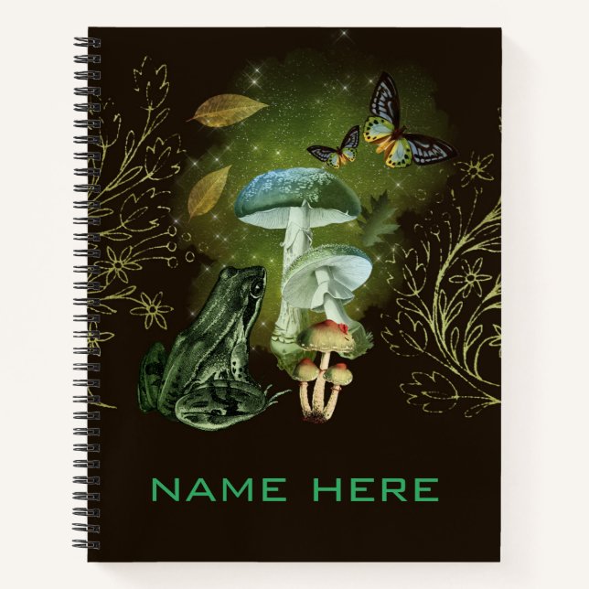 Magical Mushroom Frog Notebook (Front)