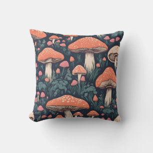Magical Mushroom Meadow D22 Cushion