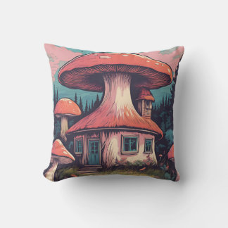 Magical Mushroom Meadow D2 Cushion