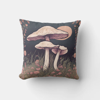 Magical Mushroom Meadow D33 Cushion