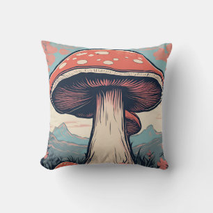 Magical Mushroom Meadow D9 Cushion