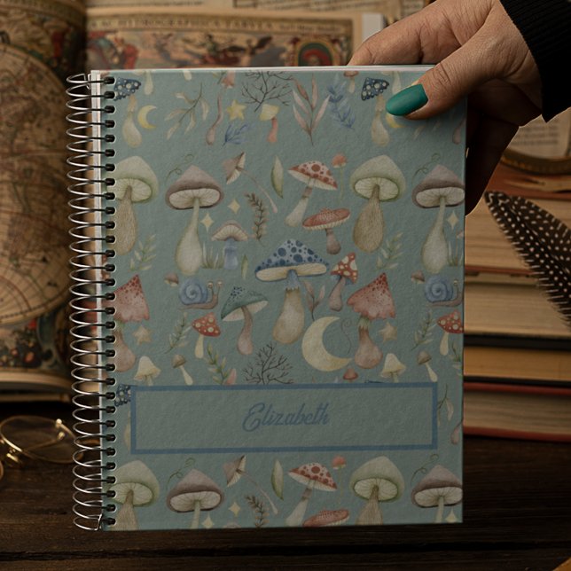 Magical Mushroom Mystical Hygge Personalised Notebook (Creator Uploaded)
