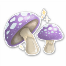 Magical mushroom toadstools - LAVENDER