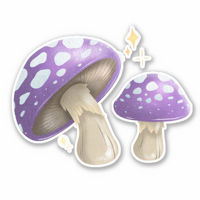 Magical mushroom toadstools - LAVENDER (Front)