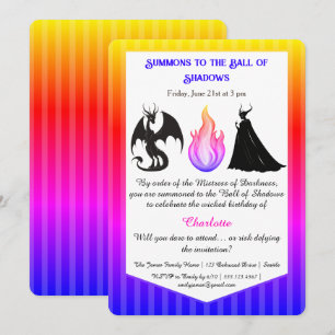 Magical & Mysterious Kids BirthdayParty Invitation
