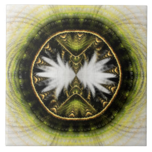 Magical mystical bright fractal pattern tile