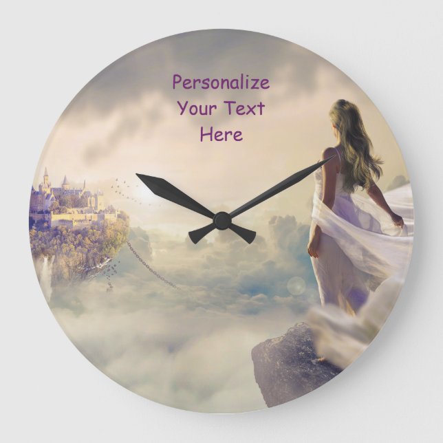 Magical Mystical Fantasy Dream Large Clock (Front)