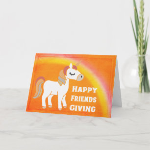 Magical Mystical Happy Friendsgiving Unicorn Card
