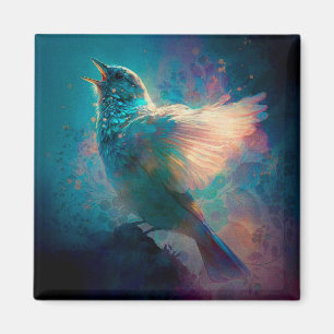 Magical Mystical Songbird Singing Its Song Magnet