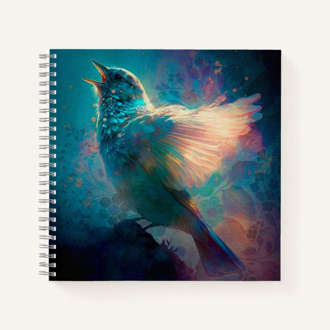 Magical Mystical Songbird Singing Its Song Notebook (Front)