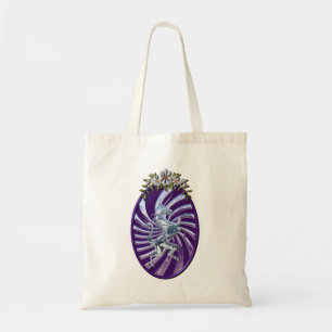 Magical Mythical Silver Unicorn Tote Bag