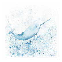 Magical Narwhal- 12x12 Art Print