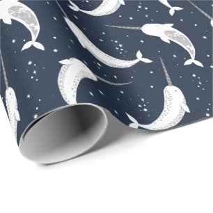 Magical Narwhals in Space Wrapping Paper