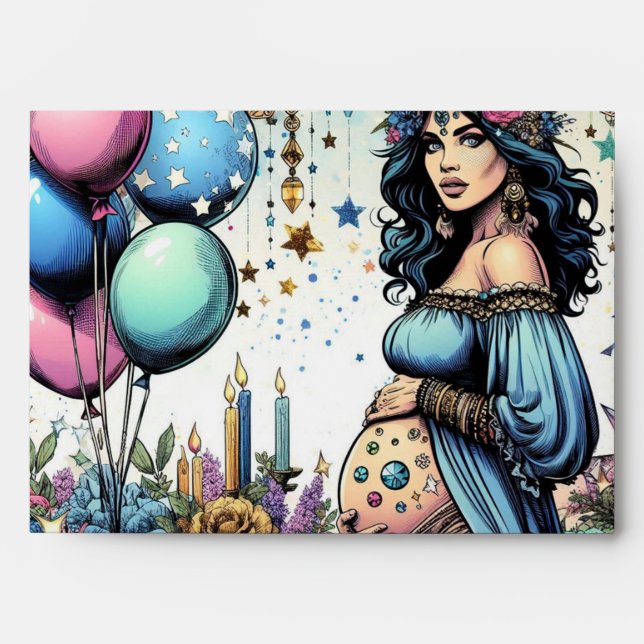 Magical New Baby on Its Way Cards  Envelope (Front)