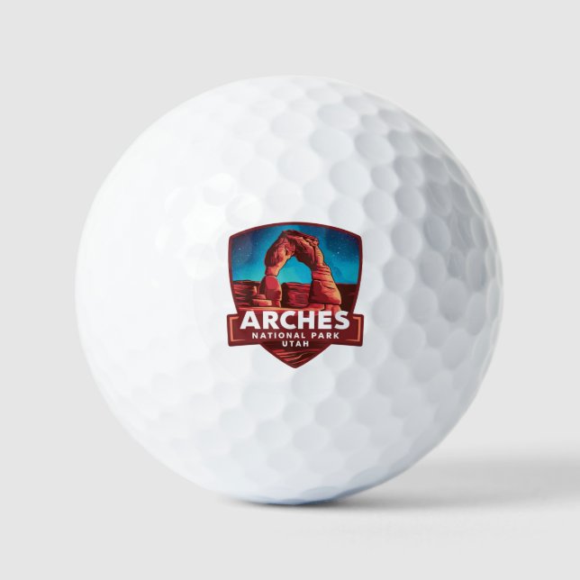 Magical Night in Arches National Park Golf Balls (Front)