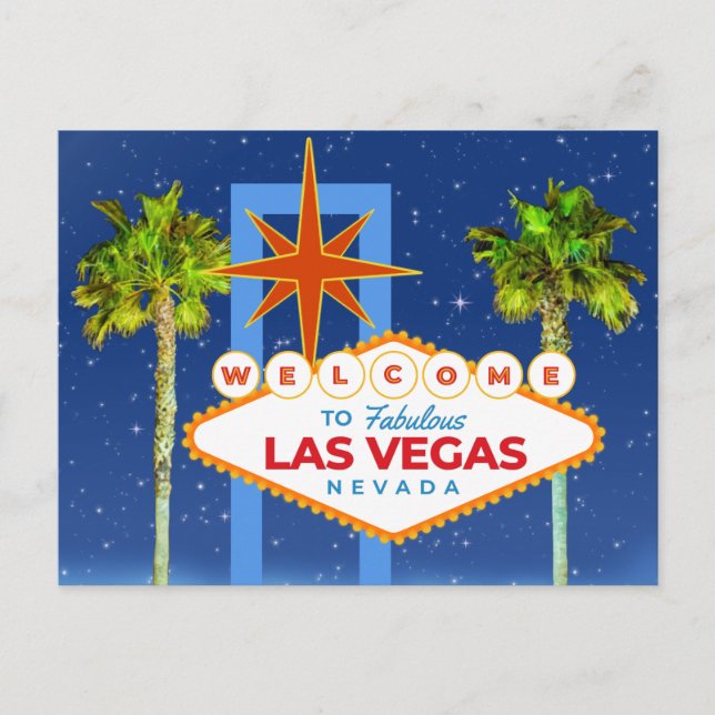 Magical Night in Las Vegas Welcome to Las Vegas Postcard (Front)