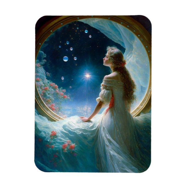 Magical Night Scene Fantasy Art Magnet (Vertical)