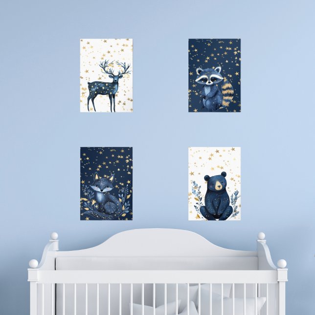 Magical Night Sky Woodland Animal Print Set (Creator Uploaded)