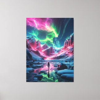 Magical Northern Lights display Canvas Print