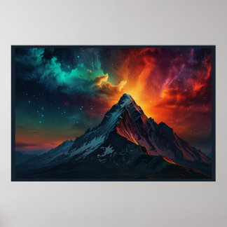 Magical Northern Lights Landscape Poster