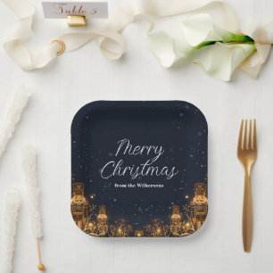 Magical Nutcracker Winter Night Custom Name Xmas Paper Plate