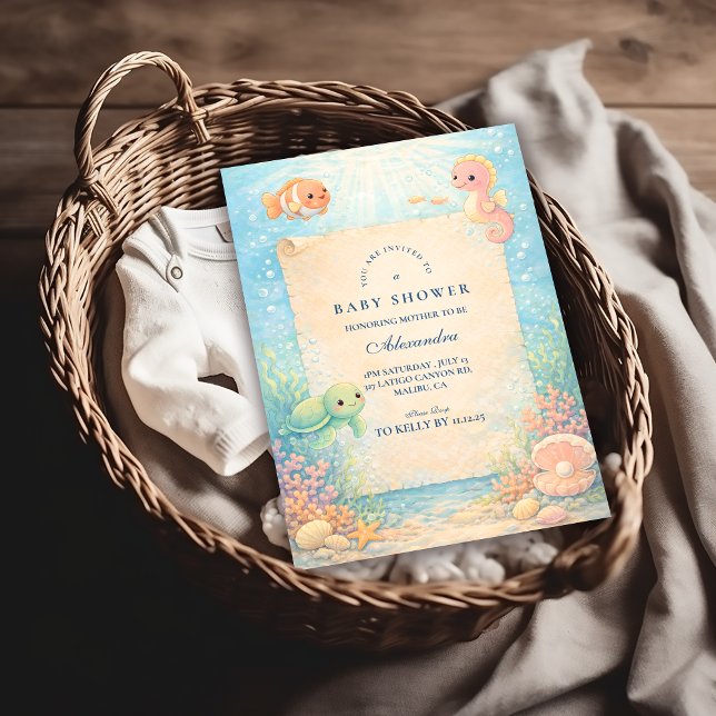 Magical Ocean Nursery Baby Shower Invitation (Creator Uploaded)