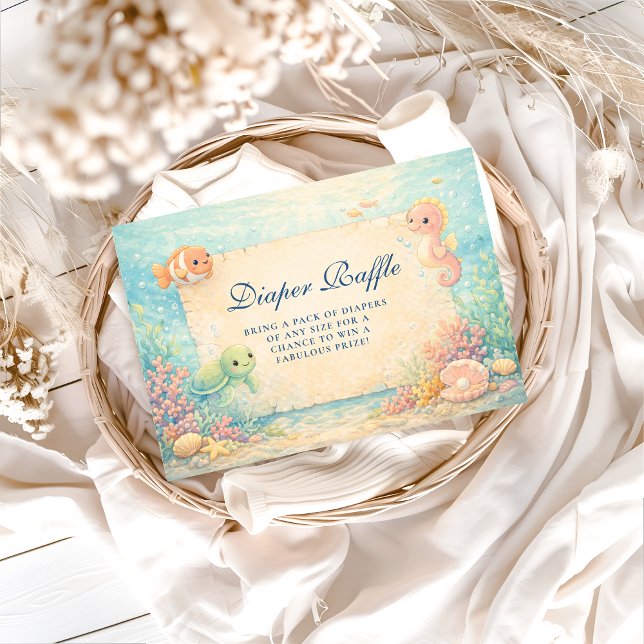 Magical Ocean Nursery Diapper Raffle Enclosure Card (Creator Uploaded)