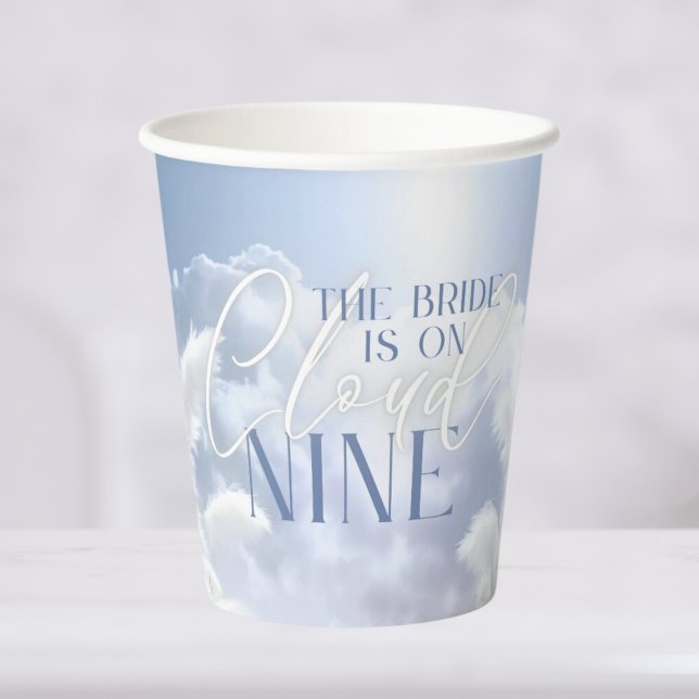 Magical On Cloud Nine 9 Pampas Bridal Shower Paper Cups (Magical Fantasy On Cloud Nine 9 Pampas Bridal Shower Paper Cups | She's on cloud 9)