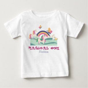 magical one baby first birthday personalised name T-Shirt