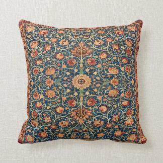 Magical Oriental Rug Pattern in Blue and Red Cushion