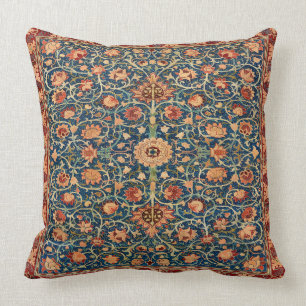 Magical Oriental Rug Pattern in Blue and Red Cushion