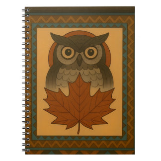 Magical Owl Design with Beaded Look Notebook